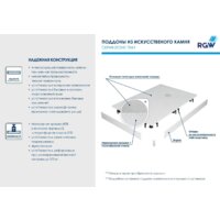 Душевой поддон RGW ST/R-W 90x90 - Превью изображения №6 — Интернет-магазин Time-Shop
