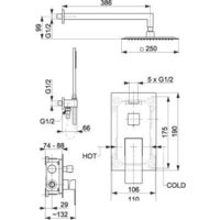 Душевая система  Armatura Logon 5139-501-00 - Превью изображения №2 — Интернет-магазин Time-Shop