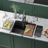 Roxen Stage 560250-60B PVD графит (c держателем для ножей, двумя коландерами, разделочной доской и дозатором)