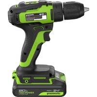Дрель-шуруповерт Greenworks GD24DD35K2 3704007CUA (с 1-м АКБ) - Превью изображения №5 — Интернет-магазин Time-Shop