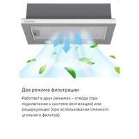 Кухонная вытяжка MAUNFELD VSQ 60 (нержавеющая сталь/белое стекло) - Превью изображения №20 — Интернет-магазин Time-Shop