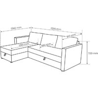 Угловой диван Mio Tesoro Тилаус короткий подлокотник (Cream) - Превью изображения №7 — Интернет-магазин Time-Shop