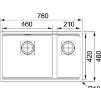 Кухонная мойка Franke Kubus 2 KNG 120 (миндаль) - Превью изображения №2 — Интернет-магазин Time-Shop