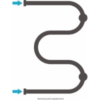 Полотенцесушитель Сунержа М-образный 600x400 +2 полки 00-0008-6040 - Превью изображения №4 — Интернет-магазин Time-Shop