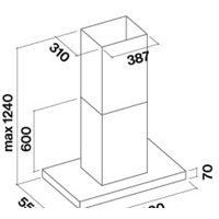 Кухонная вытяжка Falmec Plane NRS Island 120 800 м3/ч (нержавеющая сталь) - Превью изображения №3 — Интернет-магазин Time-Shop