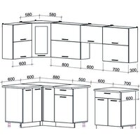 Готовая кухня Интерлиния Мила Gloss 60-12x27 (красный/черный глянец) - Превью изображения №2 — Интернет-магазин Time-Shop