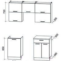 Готовая кухня Интерлиния Мила Gloss 50-16 (яблоко/черный глянец) - Превью изображения №2 — Интернет-магазин Time-Shop