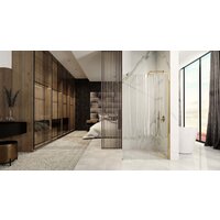 Душевая стенка Rea Aero 80 (золотой/прозрачное стекло) - Превью изображения №3 — Интернет-магазин Time-Shop