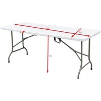 Стол Calviano Складной, пластиковый 180 см (усиленные ноги) - Превью изображения №9 — Интернет-магазин Time-Shop