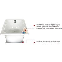 Ванна Antika А-60001 160x70 - Превью изображения №2 — Интернет-магазин Time-Shop