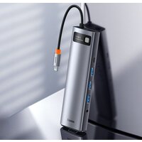 Док-станция Baseus Metal Gleam Series 11-in-1 Multifunctional HUB Type-C Hub Docking Station CAHUB-CT0G - Превью изображения №14 — Интернет-магазин Time-Shop
