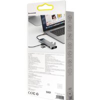 Док-станция Baseus Metal Gleam Series 11-in-1 Multifunctional HUB Type-C Hub Docking Station CAHUB-CT0G - Превью изображения №8 — Интернет-магазин Time-Shop