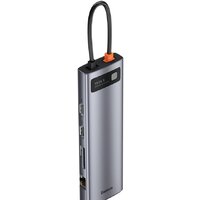 Док-станция Baseus Metal Gleam Series 11-in-1 Multifunctional HUB Type-C Hub Docking Station CAHUB-CT0G - Превью изображения №4 — Интернет-магазин Time-Shop