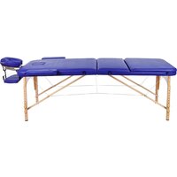 Массажный стол Atlas Sport 60 см складной 3-с деревянный (синий) - Превью изображения №2 — Интернет-магазин Time-Shop