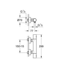 Смеситель Grohe Grohtherm 1000 Cosmopolitan [34065000] - Превью изображения №2 — Интернет-магазин Time-Shop
