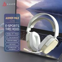 Наушники Ajazz AHM09 Max (белый/серый) - Превью изображения №4 — Интернет-магазин Time-Shop