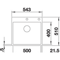 Кухонная мойка Blanco Subline 500-IF/A SteelFrame (антрацит) 524111 - Превью изображения №2 — Интернет-магазин Time-Shop