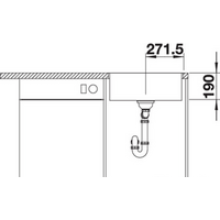 Кухонная мойка Blanco Subline 500-IF/A SteelFrame (антрацит) 524111 - Превью изображения №3 — Интернет-магазин Time-Shop