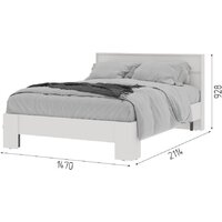 Кровать Стендмебель Хелен КР 02 140x200 (белый/белый) - Превью изображения №5 — Интернет-магазин Time-Shop