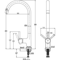 Смеситель Cersanit Elio однорычажный 68260 (сатин) - Превью изображения №14 — Интернет-магазин Time-Shop