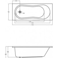 Ванна Cersanit Nike 170x70 (с ножками и экраном) - Превью изображения №2 — Интернет-магазин Time-Shop
