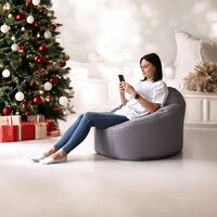 Кресло-мешок Mio Tesoro Poparada XXXL PO-65x85-S (серебристый) - Превью изображения №7 — Интернет-магазин Time-Shop