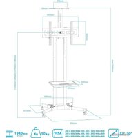 Стойка для телевизора Arm Media PT-STAND-12 - Превью изображения №6 — Интернет-магазин Time-Shop