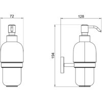 Дозатор для жидкого мыла Aquatek Бетта AQ4605MB (черный матовый) - Превью изображения №5 — Интернет-магазин Time-Shop