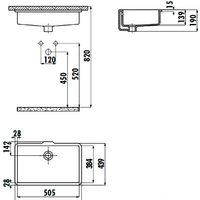 Умывальник Creavit TP 51x38 TP738-00CB00E-0000 - Превью изображения №2 — Интернет-магазин Time-Shop