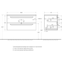  Cezares Тумба под умывальник ECO-CER-N-1000-2C-SO-NCS-P - Превью изображения №5 — Интернет-магазин Time-Shop