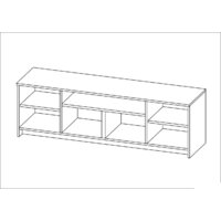 Тумба Mio Tesoro Сириус 2 двери и 2 ящика 156x47 2.02.03.330.1 (белый) - Превью изображения №6 — Интернет-магазин Time-Shop