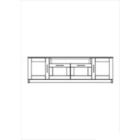 Тумба Mio Tesoro Сириус 2 двери и 2 ящика 156x47 2.02.03.330.1 (белый) - Превью изображения №4 — Интернет-магазин Time-Shop