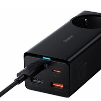 Сетевое зарядное Baseus GaN3 Pro Desktop Powerstrip AC+2U+2C 65W PSZM000901 - Превью изображения №5 — Интернет-магазин Time-Shop