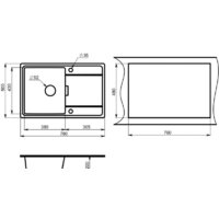 Кухонная мойка Granula 7804 (шварц) - Превью изображения №2 — Интернет-магазин Time-Shop