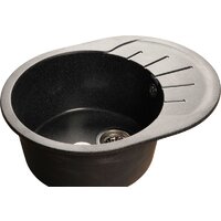 Кухонная мойка GranFest Rondo GF-R580L (черный) - Превью изображения №1 — Интернет-магазин Time-Shop