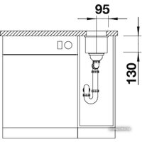 Кухонная мойка Blanco Subline 160-U (кофе) - Превью изображения №4 — Интернет-магазин Time-Shop