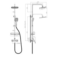 Душевая система  Rossinka Silvermix RS29-45 - Превью изображения №2 — Интернет-магазин Time-Shop