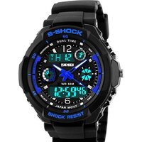 Наручные часы Skmei S-Shock 0931 (черный/синий) - Превью изображения №2 — Интернет-магазин Time-Shop