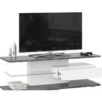 Тумба Трия ТВ Diamond тип 1 (белый/ателье темный глянец) - Превью изображения №4 — Интернет-магазин Time-Shop