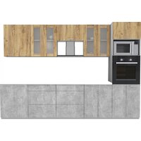 Интерлиния Мила 3.0 ВТ без столешницы (дуб золотой/бетон)