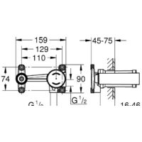 Скрытый механизм Grohe для умывальника 23571000 - Превью изображения №2 — Интернет-магазин Time-Shop