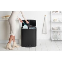 Система сортировки мусора Brabantia Bo Pedal Bin 2 x 30 л (черный матовый) - Превью изображения №8 — Интернет-магазин Time-Shop