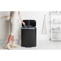 Система сортировки мусора Brabantia Bo Pedal Bin 2 x 30 л (черный матовый) - Превью изображения №9 — Интернет-магазин Time-Shop