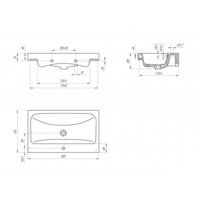  Cersanit Тумба с умывальником Louna 80 + Moduo - Превью изображения №8 — Интернет-магазин Time-Shop