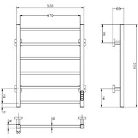 Полотенцесушитель Roxen Square BK-109SW-6T 11050-5365W (белый) - Превью изображения №6 — Интернет-магазин Time-Shop