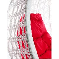 Подвесное кресло M-Group Для двоих Люкс 11510106 (белый ротанг/красная подушка) - Превью изображения №2 — Интернет-магазин Time-Shop