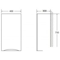  BelBagno Шкаф-полупенал Fly-Marino-750-1A-SC-BL-P-L (bianco lucido) - Превью изображения №3 — Интернет-магазин Time-Shop