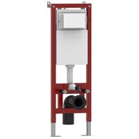 Инсталляция для унитаза Asten Readle Zentralmodul AR0501-0601M c кнопкой сатин (хром матовый) - Превью изображения №2 — Интернет-магазин Time-Shop