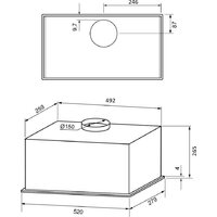 Кухонная вытяжка Krona Aspen 600 Black SGC КА-00009703 (черный) - Превью изображения №2 — Интернет-магазин Time-Shop