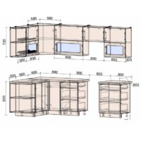 Готовая кухня Интерлиния Мила Матте 1.5x2.6 Б правая (белый-белый-кастилло темный) - Превью изображения №8 — Интернет-магазин Time-Shop